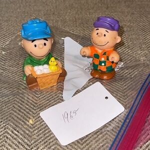 CHARLIE BROWN 3" figure United Features Syndicate 1950 1965 1966 Peanuts SET / 2